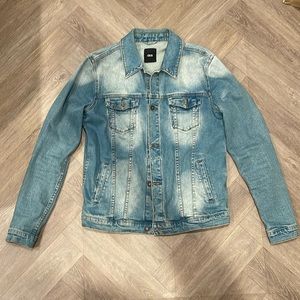 Denim jacket with light wash